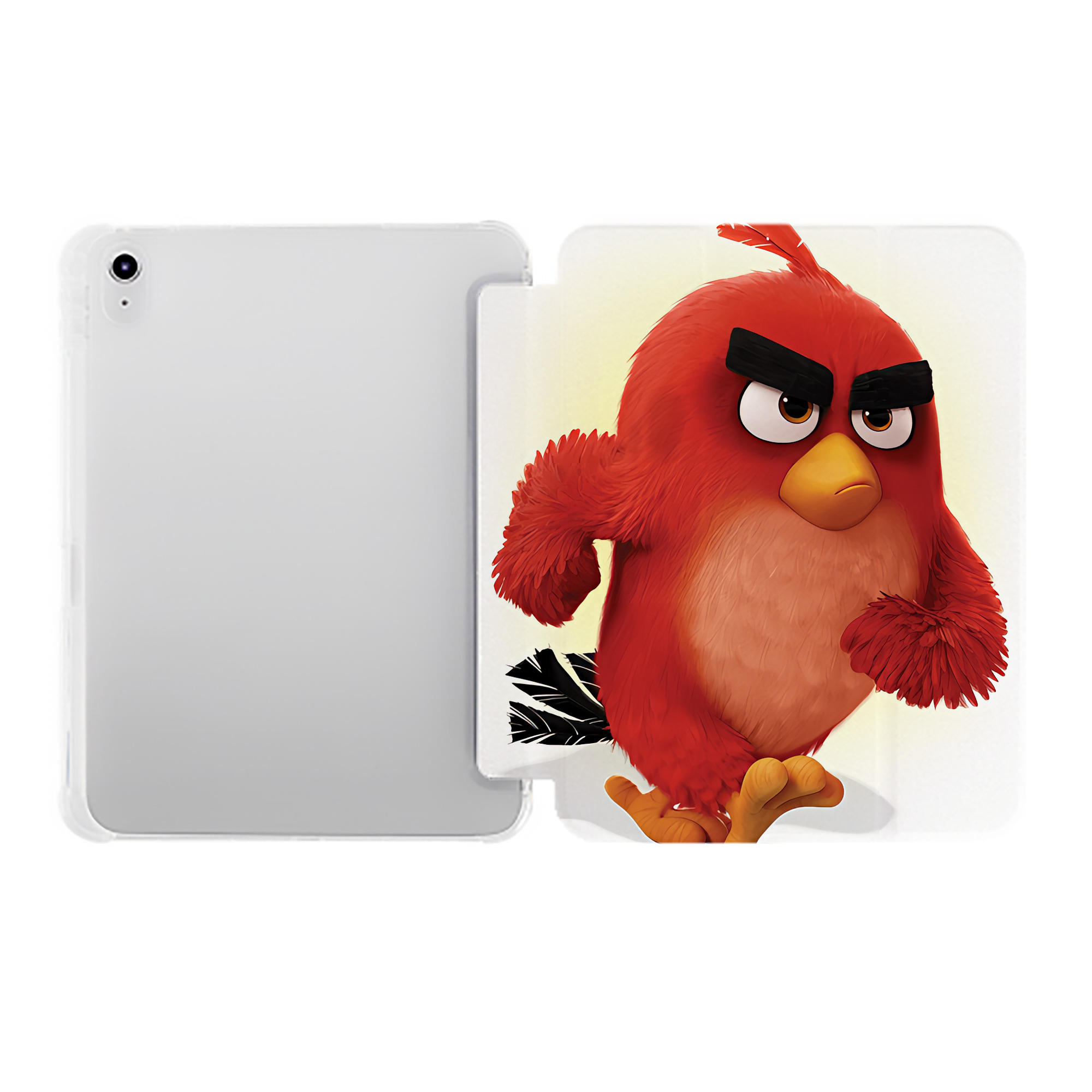 （画像用） Angry Birds アングリーバード IPad ケース ペン収納付き 三つ折りスタンド PUレザー×シリコン 対応機種9.5/10.5/10.9インチ